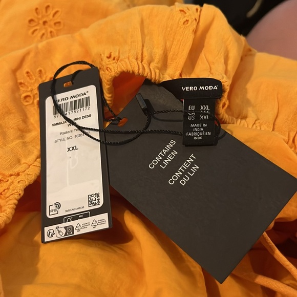 Vero Moda eyelet mini dress with cross back - Picture 10 of 12